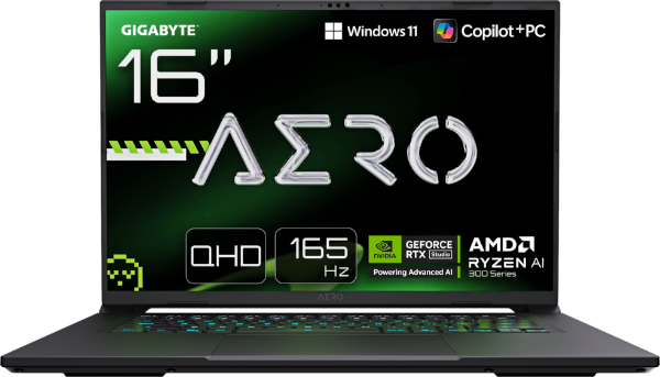 מחשב נייד GIGABYTE AERO X16 2WH R9 HX370 32GB DDR5 1TB 5070 WIN11
