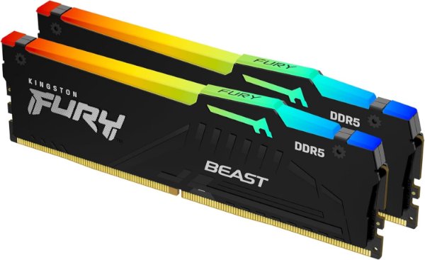 ז.לנייח KINGSTON FURY BEAST RGB 32GB 2X16GB 6000MHZ CL36 EXPO/XMP