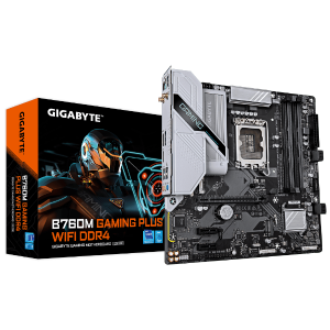 לוח אם GIGABYTE B760M GAMING PLUS WIFI DDR4 mATX LGA 1700 1GbE