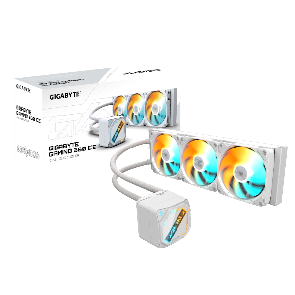 קירור נוזלי משולש Gigabyte Gaming 360 ICE 3XARGB 120MM Fan White
