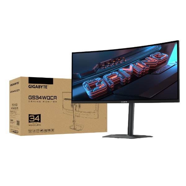 מסך Gigabyte GS34WQCA 34 WQHD VA 1Ms 120Hz HDR10 Curved Vesa100