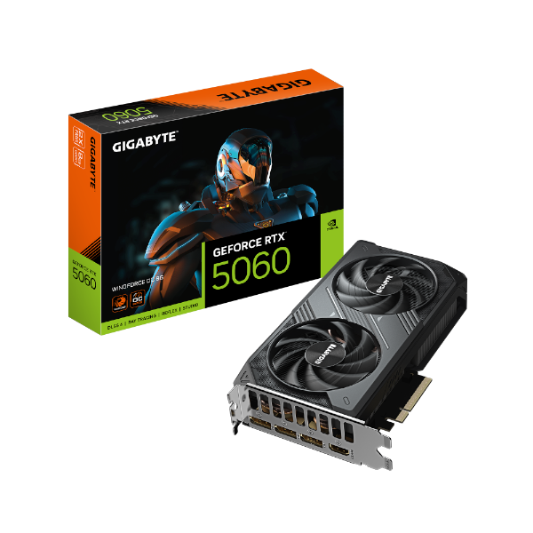 כרטיס מסך Gigabyte GeForce RTX 5060 WindForce 2 OC 8GB