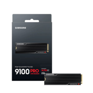 דיסק פנימי Samsung 9100 PRO W/Heatsink 1TB Gen5 M.2 NVME 2.0