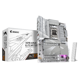 לוח אם GIGABYTE X870E AORUS ELITE X ICE X3D WIFI7 ATX BT 2.5GBE