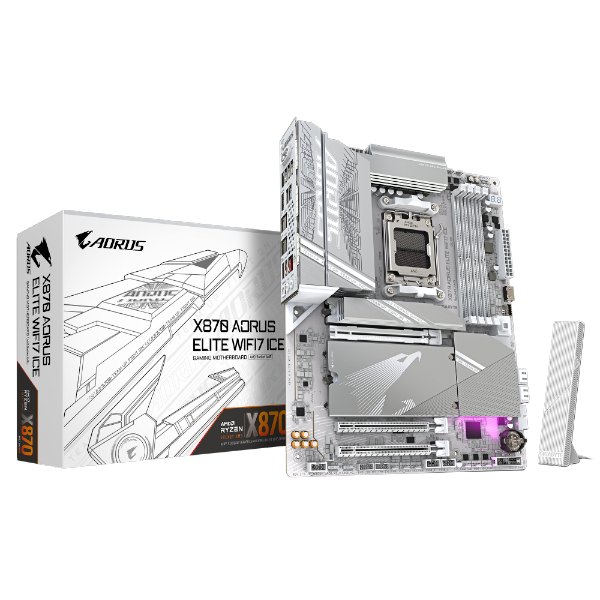 לוח אם GIGABYTE X870E AORUS ELITE X ICE X3D WIFI7 ATX BT 2.5GBE