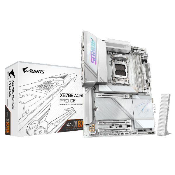 לוח אם GIGABYTE X870E AORUS PRO ICE WIFI7 ATX DDR5 AM5 BT 2.5GBE