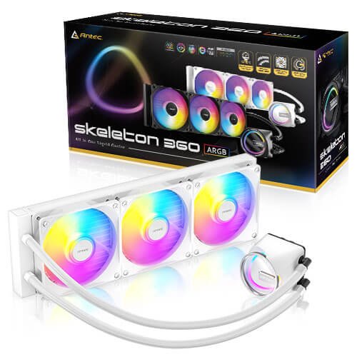 קירור נוזלי משולש Antec SKELETON 360 ARGB White INTEL/AMD