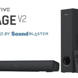 רמקולים CREATIVE STAGE V2 2.1 SOUNDBAR+SUBWOFER BT 5.0 160W ARC
