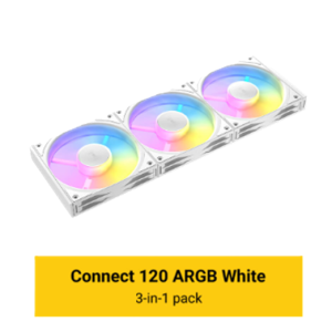 מאוררים למארז ANTEC Connect C120 ARGB WHITE 3PK