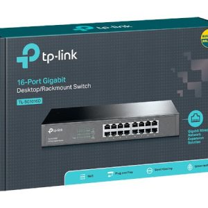 מתג לא מנוהל TP-LINK SG1016D 16-Port Gigabit Desktop Rackmount