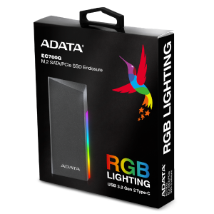 מארז חיצוני לדיסק A-DATA EC700G M.2/NVME USB-C ENCLOSURE RGB