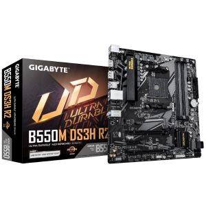 לוח אם למעבדי Gigabyte B550M DS3H R2 DDR4 Micro-Atx For AMD AM4