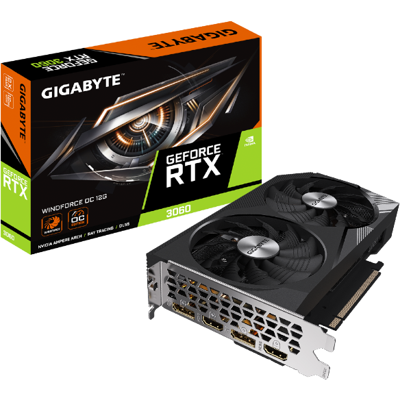 כרטיס מסך OC 12GB Rev 2.0 Gigabyte RTX 3060 Windforce 2