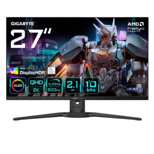 מסך GIGABYTE AORUS FO27Q5P 27 2K QD-OLED 0.03ms 500Hz HDR USB KVM