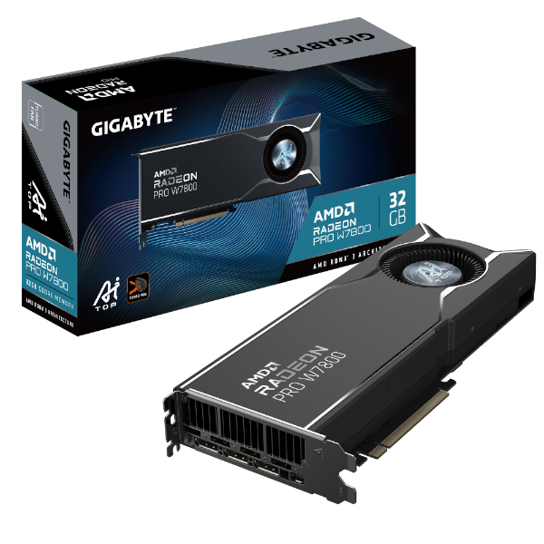 כרטיס מסך Gigabyte Radeon Pro W7800 AI TOP 32GB