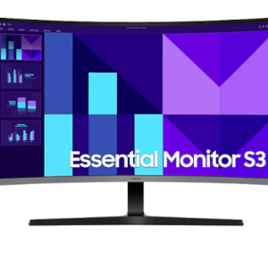 מסך קעור Samsung 32 S3 Essential Monitor FHD 100Hz 4Ms VA Black