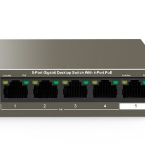 מתג לא מנוהל Tenda 5 Port With 4 PORT POE Gigabit Switch 63W