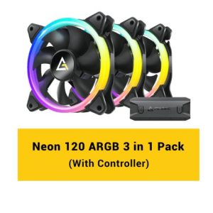 מאווררים למארז ANTEC NEON 120 ARGB BLACK 3PK