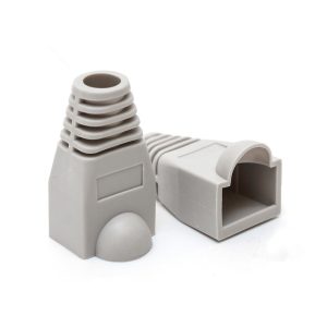 מגן פלסטיק לתקע רשת 100 יח RJ45 Boot grey