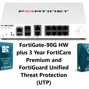 באנדל מכשיר ושירות Fortigate-90G Plus 3Y FortiCare Prem and UTP