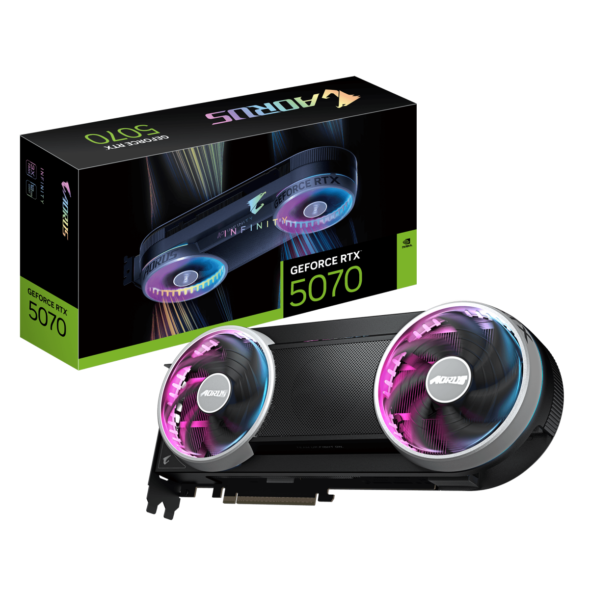 כרטיס AORUS RTX 5070 INFINITY 12GB GDDR7 WINDFORCE HYPERBURST