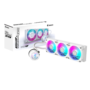 נוזלי משולש לבן Gigabyte AORUS WATERFORCE II 360 ICE 360mm ARGB