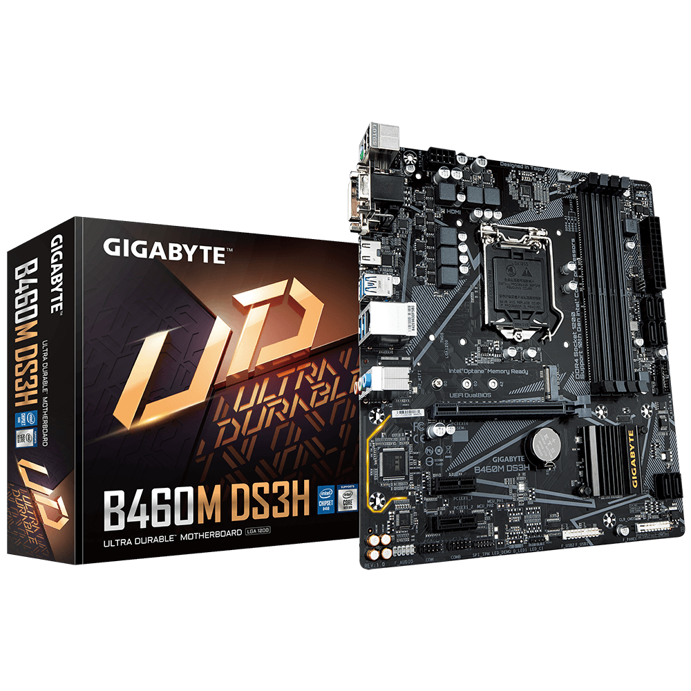 לוח אם מתוקן למעבדי אינטל דור 10 GIGABYTE B460M DS3H