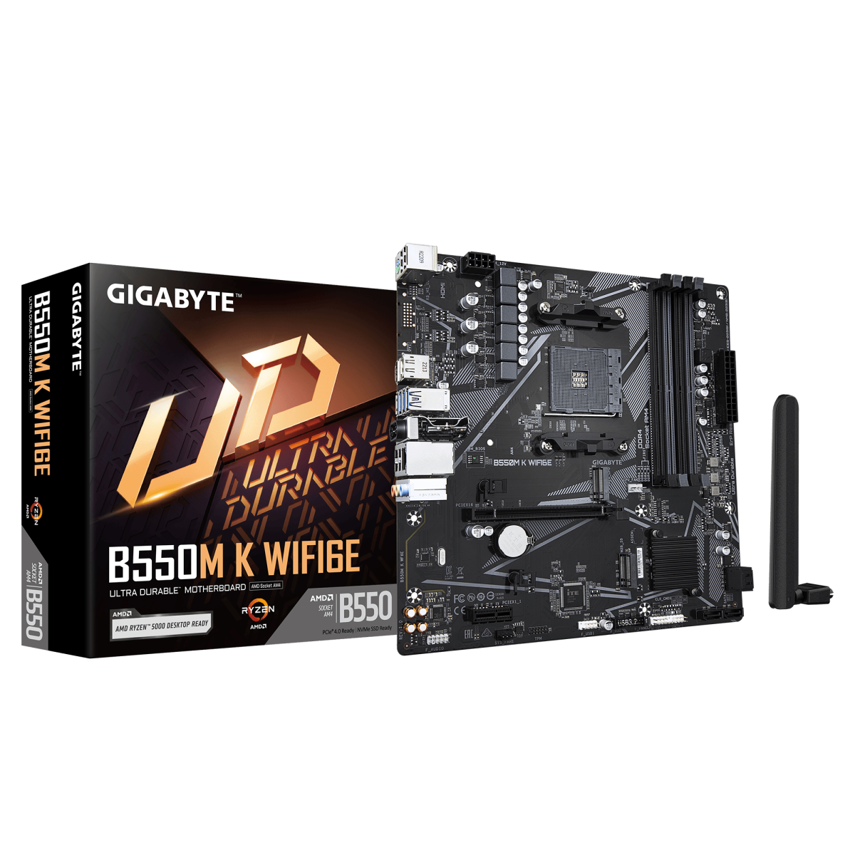 לוח אם Gigabyte B550M K WF6E AM4 Micro-AtX DDR4