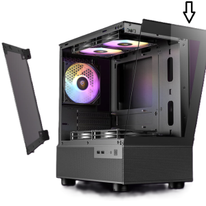 פנל קידמי למארז שחור ANTEC CX200M