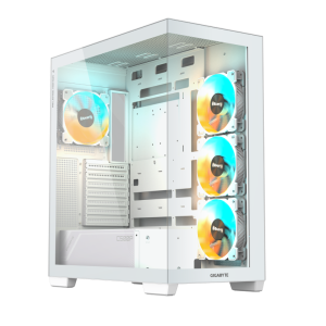 מארז לבן GIGABYTE C500 PANORAMIC STEALTH ICE Mid-Tower ATX
