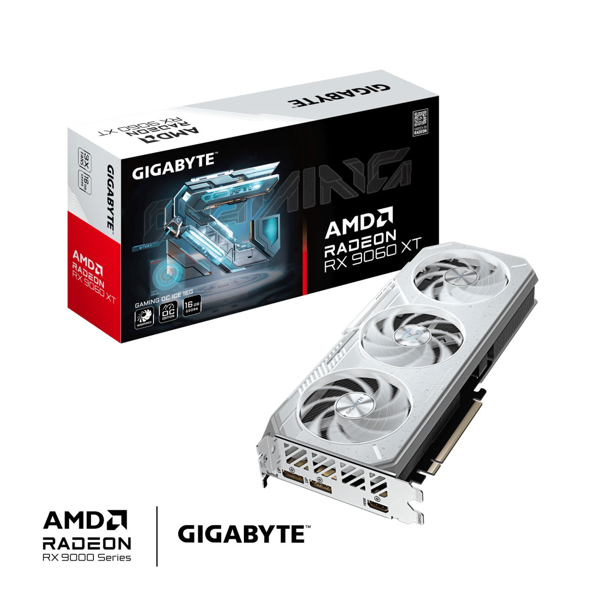 כרטיס מסך Gigabyte Radeon RX 9060 XT GAMING ICE OC 16GB