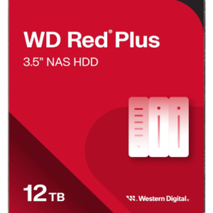 דיסק קשיח פנימי 3.5 Western Digital 12TB HDD Red Plus 512MB Cache