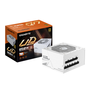 ספק כוח לבן Gigabyte UD850GM PG5 ICE 850W 80 Plus Gold ATX 3.1