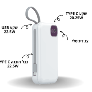 סוללת גיבוי Qliq PowerBank E32B 20000mAh Quick Charge 22.5E/66W
