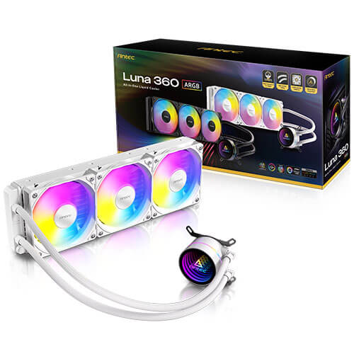 קירור נוזלי משולש Antec LUNA 360 White ARGB