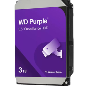 דיסק קשיח פנימי לנייח WD 3TB Purple 5400rpm 128MB 3.5