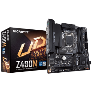 לוח אם משופץ דור 10 Gigabyte Z490M Micro-ATX DVI HDMI DP