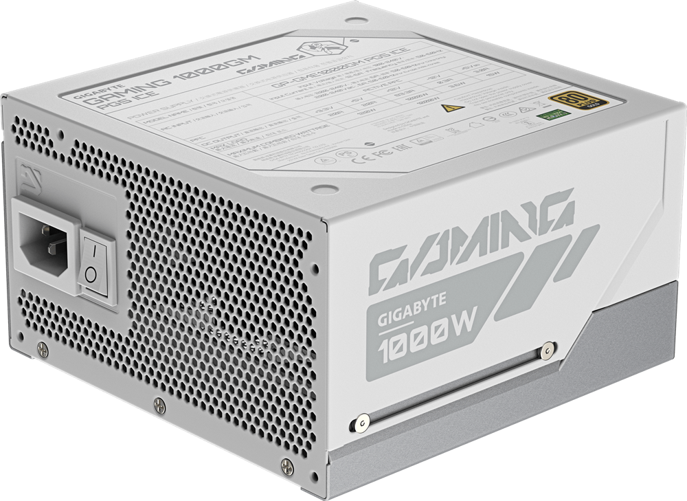 ספק כוח GIGABYTE GME1000GM PG5 ICE 1000W Gold Fully Modular
